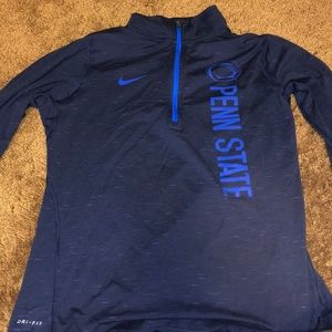 NIKE DRI-FIT PENN STATE QUARTER ZIP SIZE MEDIUM